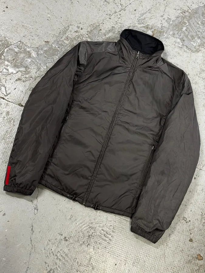 2000s Prada Linea Rossa Navy & Grey Reversible Nylon Jacket vGogNWV 8