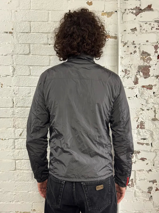 2000s Prada Linea Rossa Navy & Grey Reversible Nylon Jacket vGogNWV 5