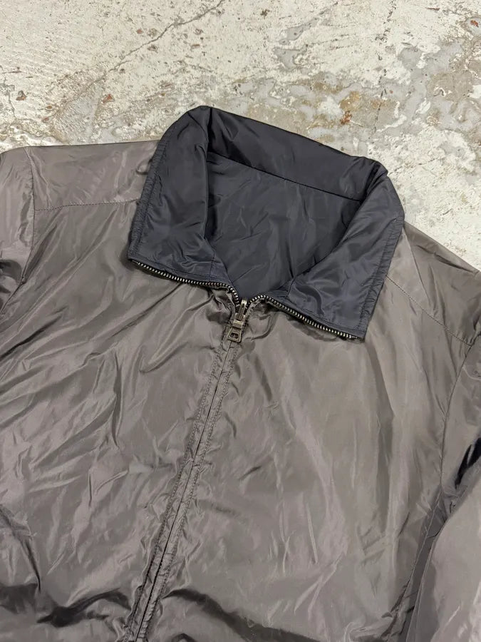 2000s Prada Linea Rossa Navy & Grey Reversible Nylon Jacket vGogNWV 13