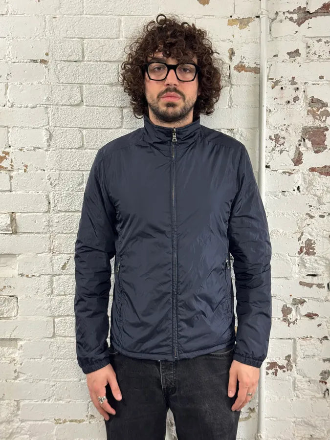 2000s Prada Linea Rossa Navy & Grey Reversible Nylon Jacket vGogNWV 2