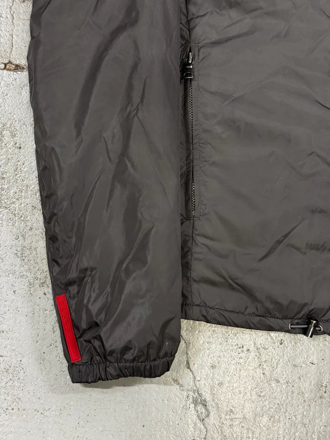 2000s Prada Linea Rossa Navy & Grey Reversible Nylon Jacket vGogNWV 15