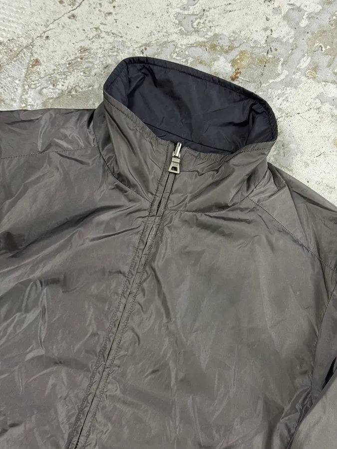 2000s Prada Linea Rossa Navy & Grey Reversible Nylon Jacket vGogNWV 12