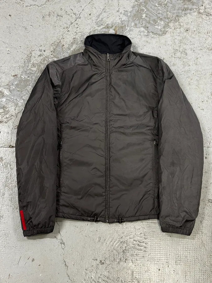 2000s Prada Linea Rossa Navy & Grey Reversible Nylon Jacket vGogNWV 1