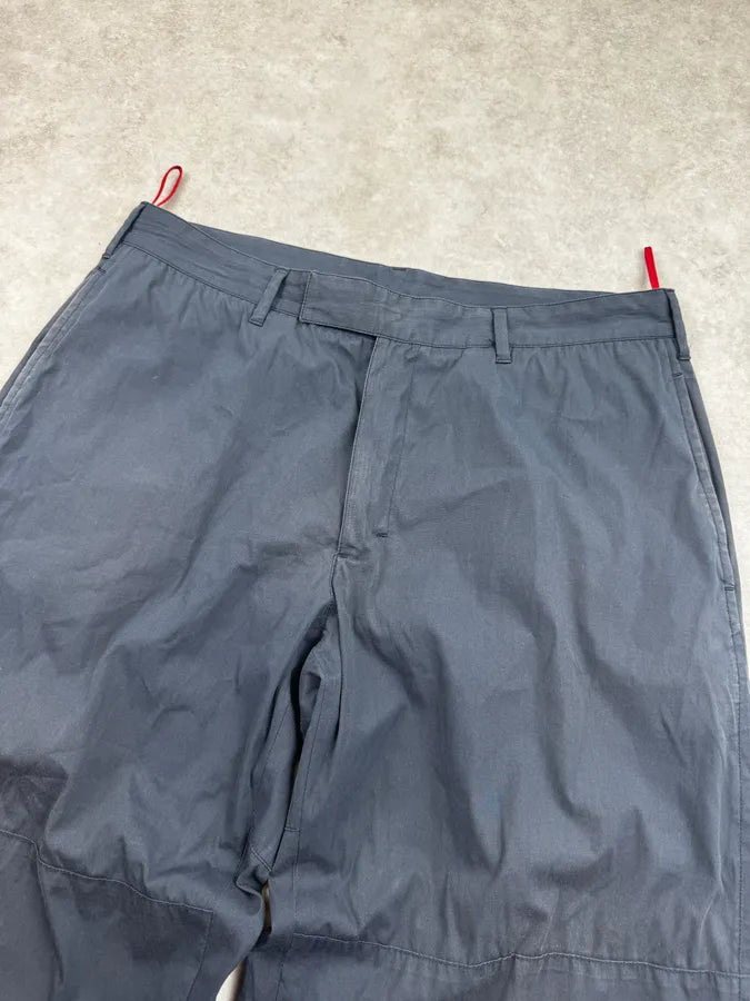 2000s Prada Linea Rossa Navy Back Pocket Technical Light Pants mGLQbqY 5