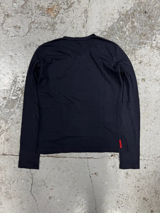 2000s Prada Linea Rossa Navy Human Longsleeves QQohylZ 3
