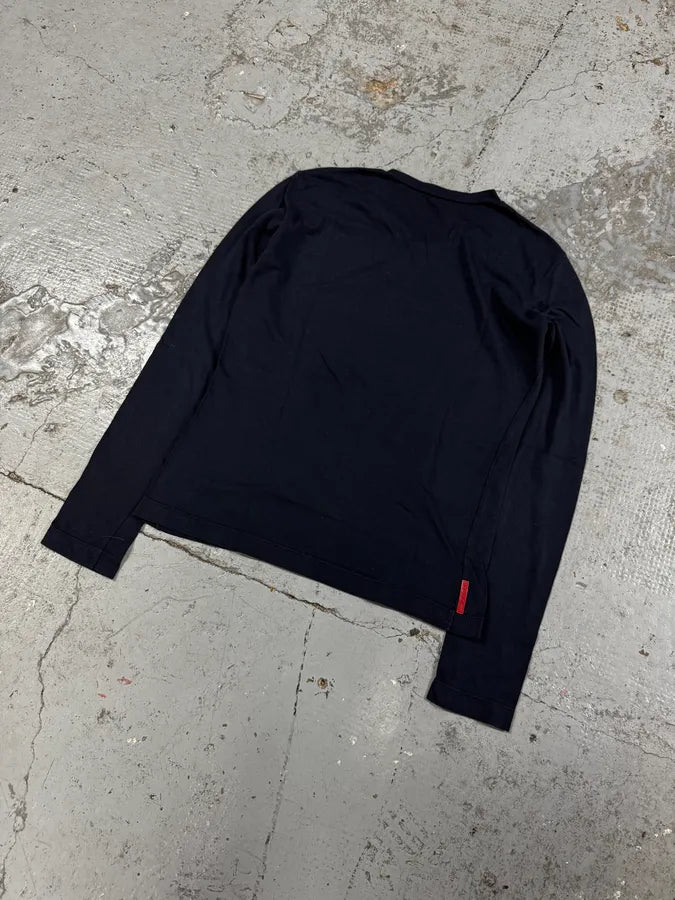 AW2004 Prada Linea Rossa Navy Human Longsleeves QQohylZ 5