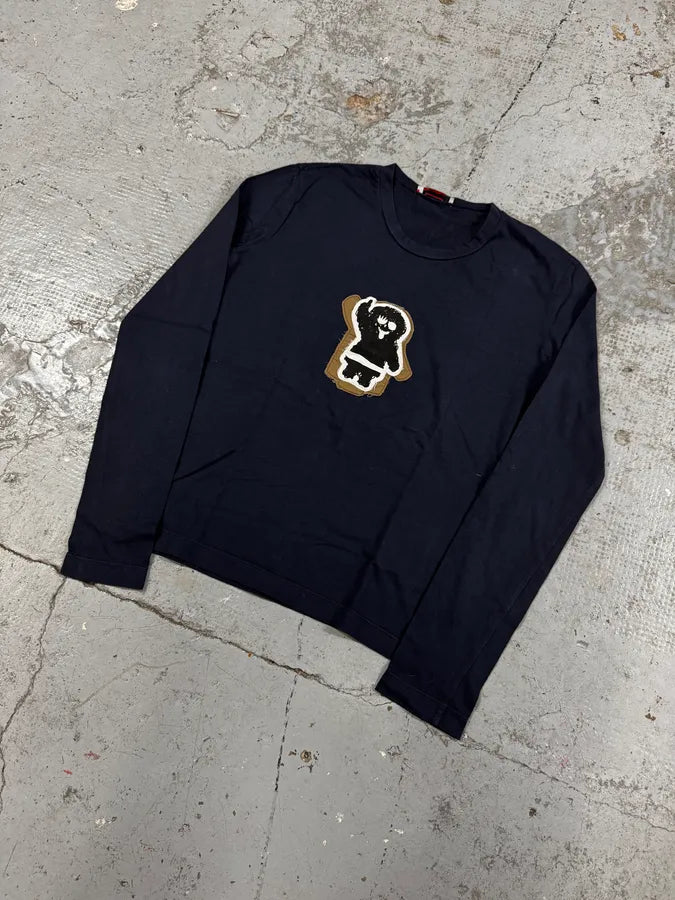2000s Prada Linea Rossa Navy Human Longsleeves QQohylZ 2