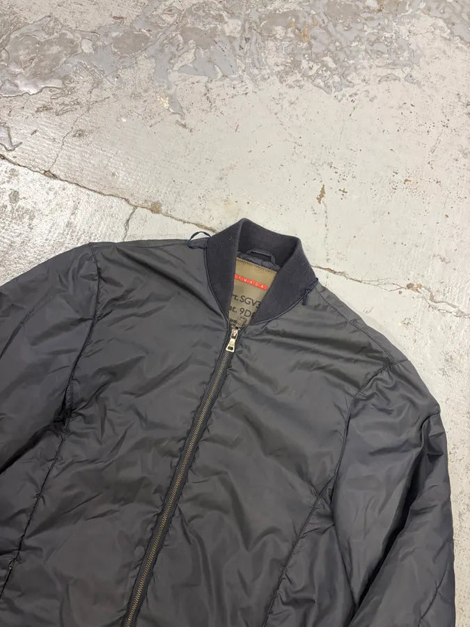 2000s Prada Linea Rossa Navy Nylon Logo Windbreaker Jacket dKZwWZw 3