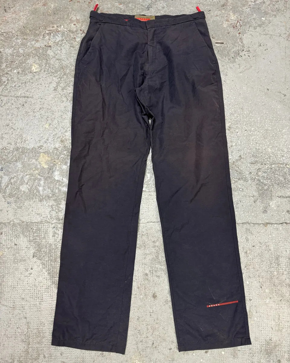 2000s Prada Linea Rossa Navy Pants (M/L) 0