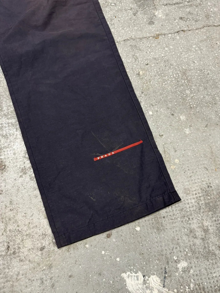 2000s Prada Linea Rossa Navy Pants (M/L) 4