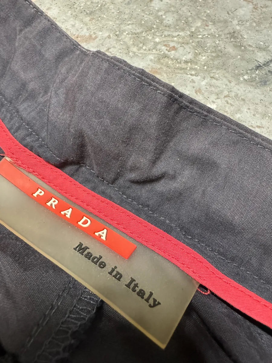 2000s Prada Linea Rossa Navy Pants (M/L) 6
