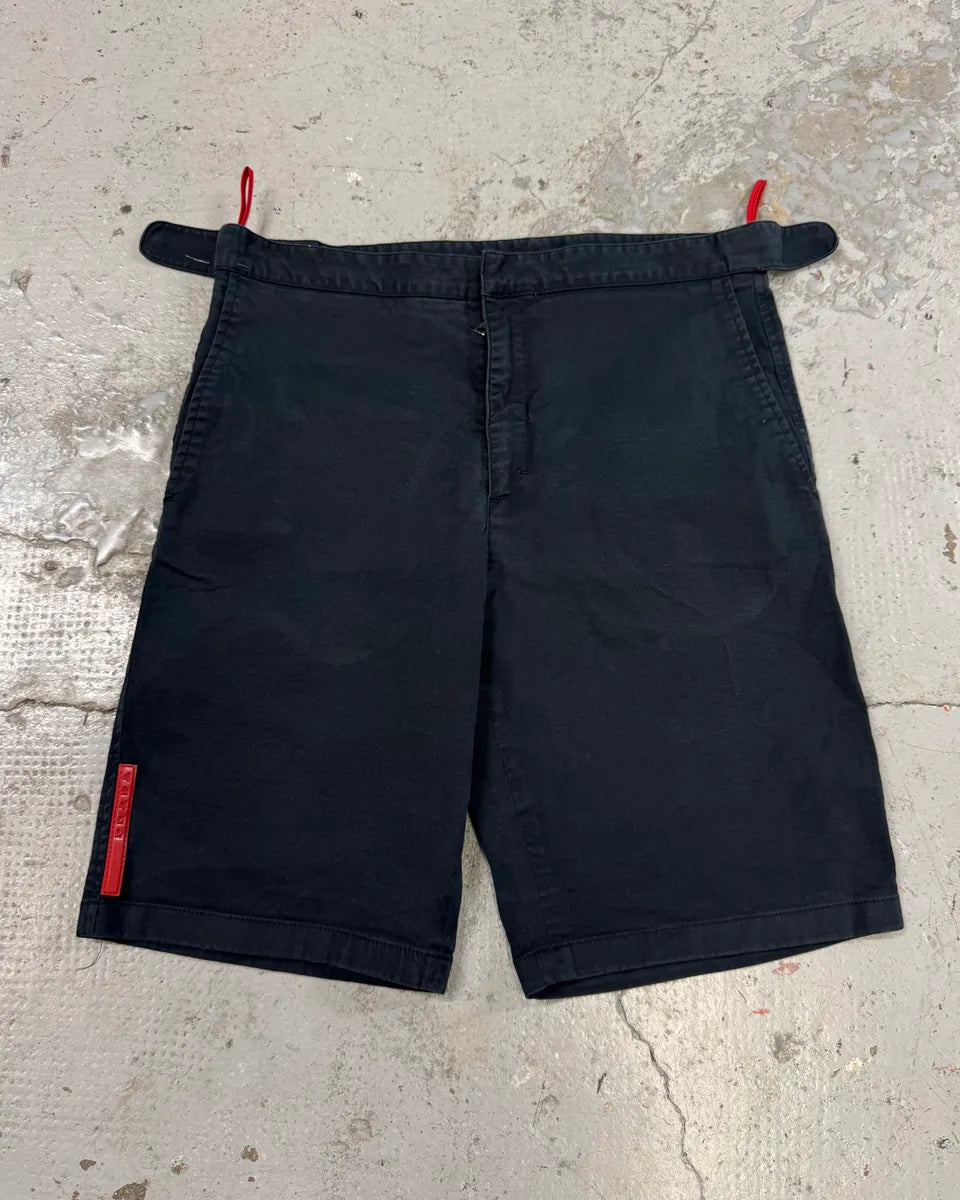 2000s Prada Linea Rossa Navy Shorts OVyylMq 0