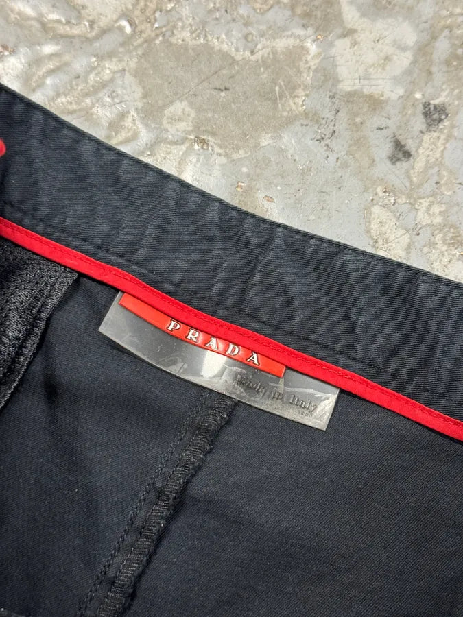 2000s Prada Linea Rossa Navy Shorts OVyylMq 6