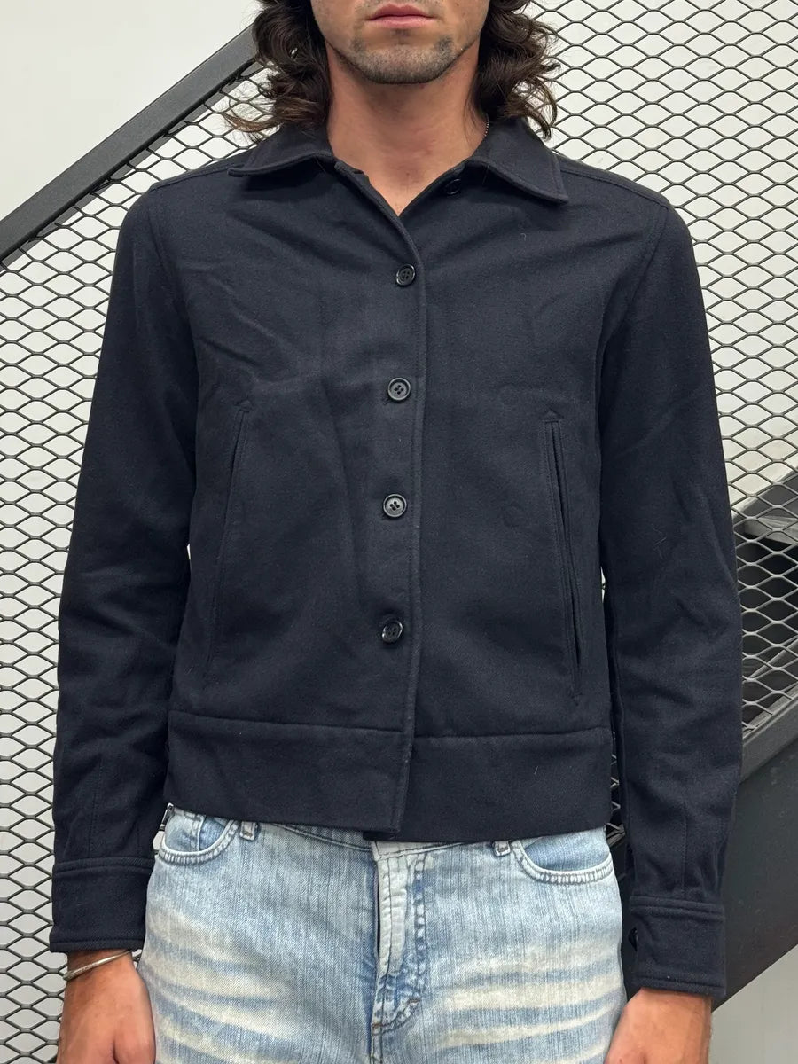 2000s Prada Linea Rossa Navy Wool Buttoned Jacket OBCEFEq 1