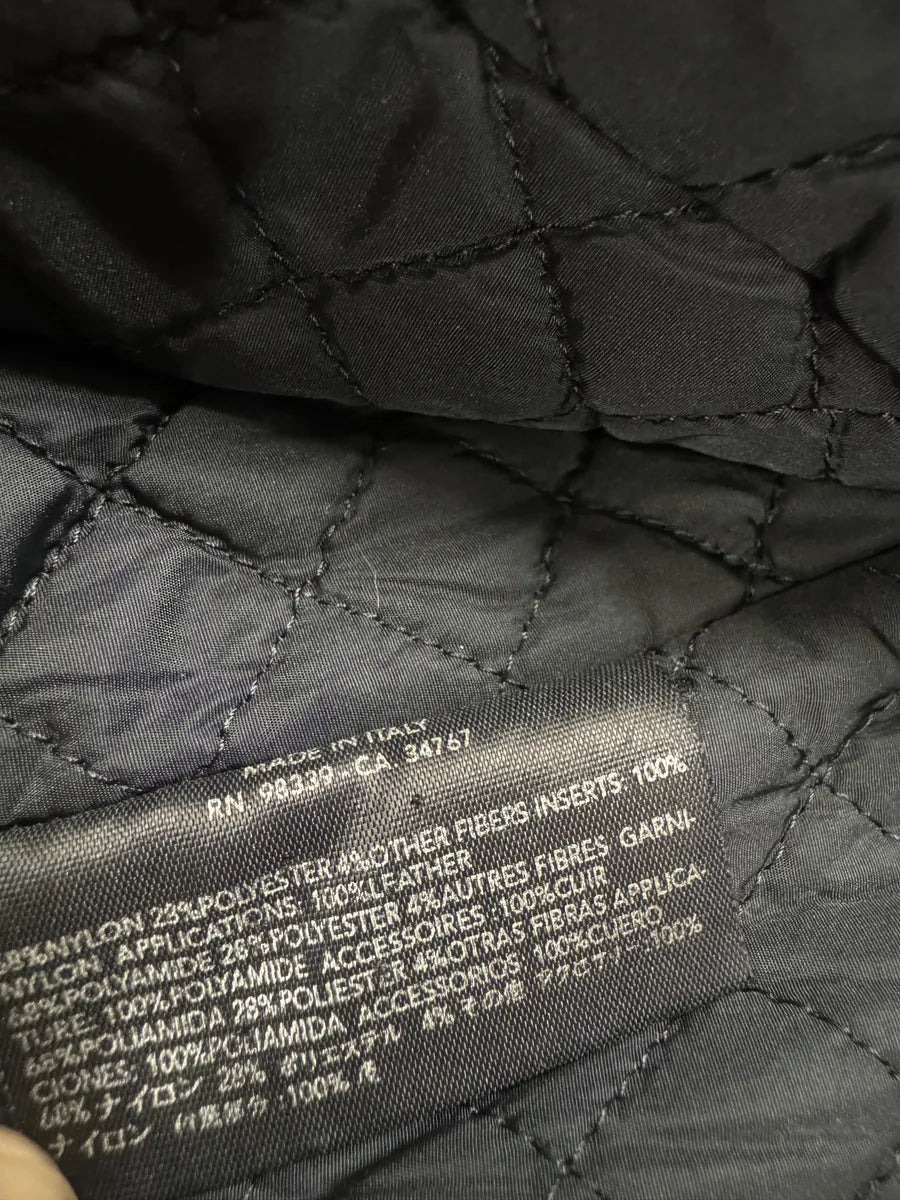 2000s Prada Linea Rossa Nylon Black Jacket with Leather Elbow Patches zeJIMiK 8