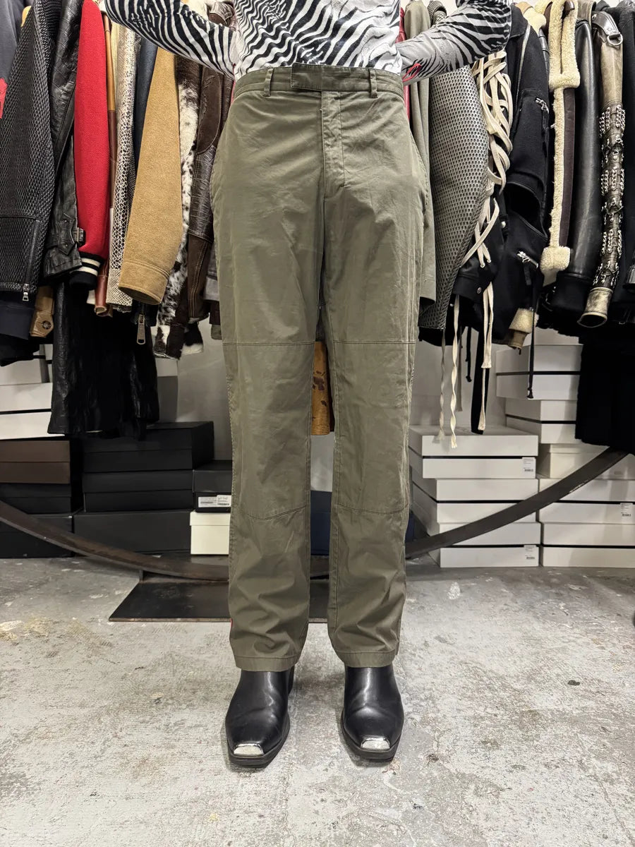 2000s Prada Linea Rossa Olive Green Pants rGmgoSY 1