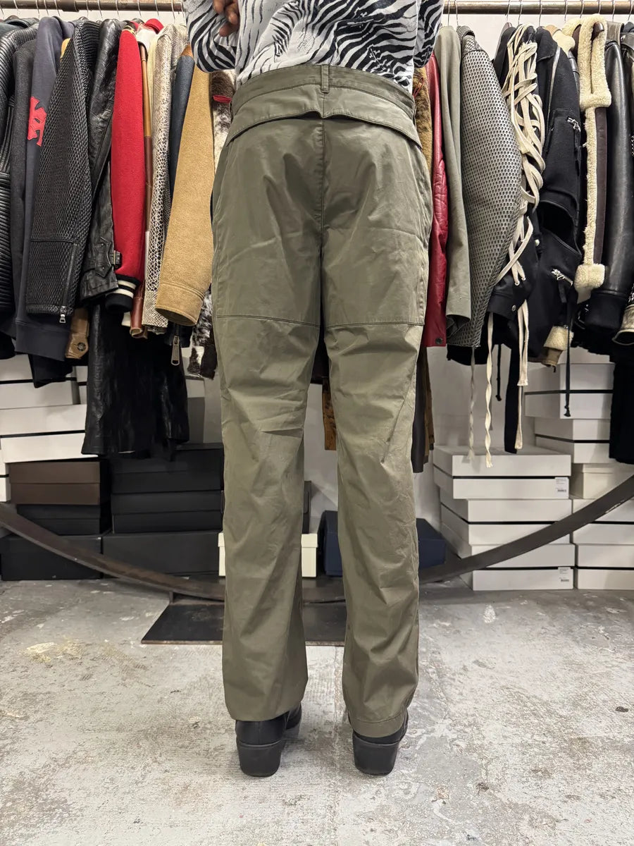 2000s Prada Linea Rossa Olive Green Pants rGmgoSY 2