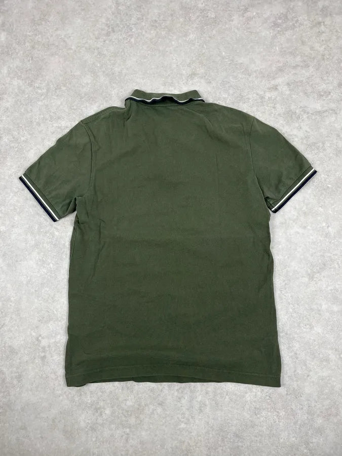 2000s Prada Linea Rossa Olive Green Polo Shirt ChcXlHZ 4