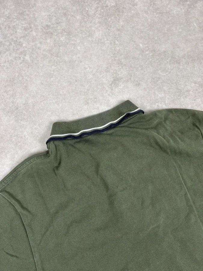 2000s Prada Linea Rossa Olive Green Polo Shirt ChcXlHZ 5