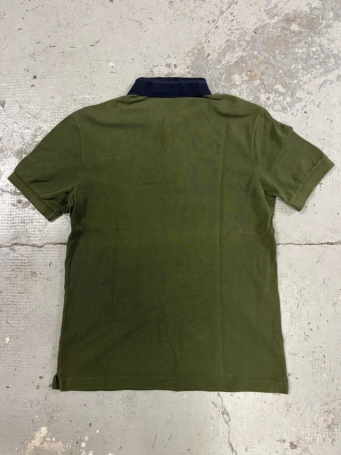 2000s Prada Linea Rossa Olive Polo Shirt YzKSBjx 4