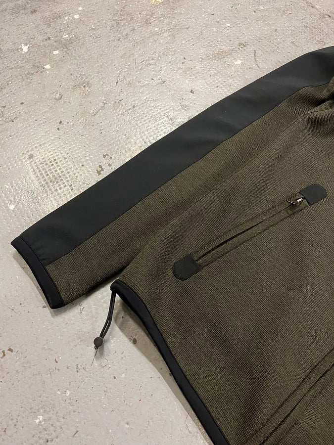 2000s Prada Linea Rossa Olive Zip-up Sweater (M) oYURHrZ 5