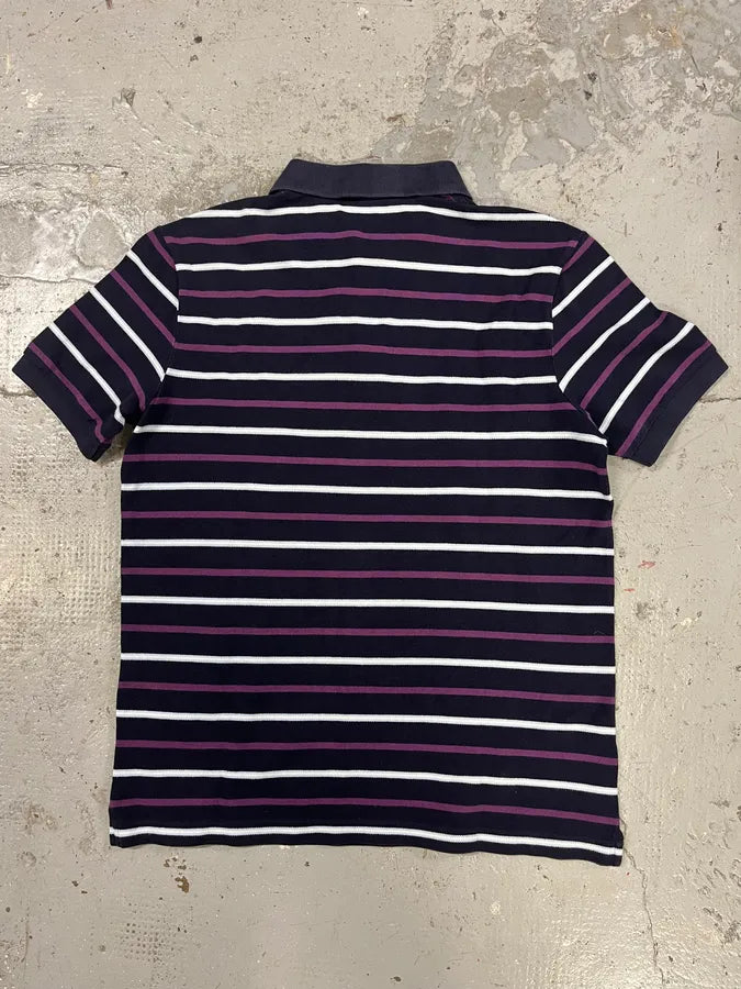 2000s Prada Linea Rossa Navy & Purple Striped Polo Shirt jBsnzbk 5
