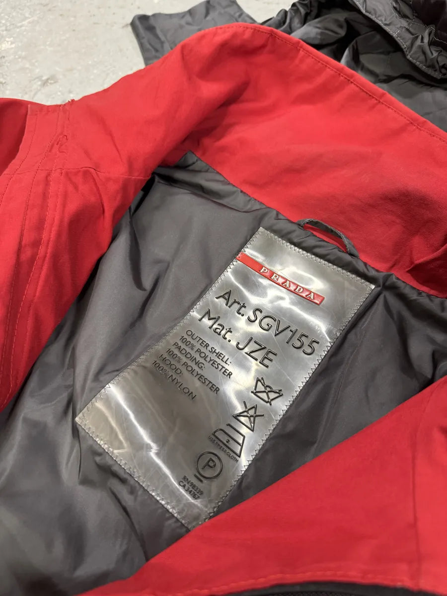2000s Prada Linea Rossa Red Jacket (L) 10