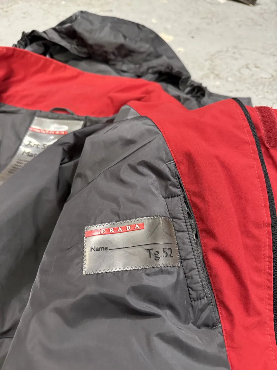 2000s Prada Linea Rossa Red Jacket (L) 12