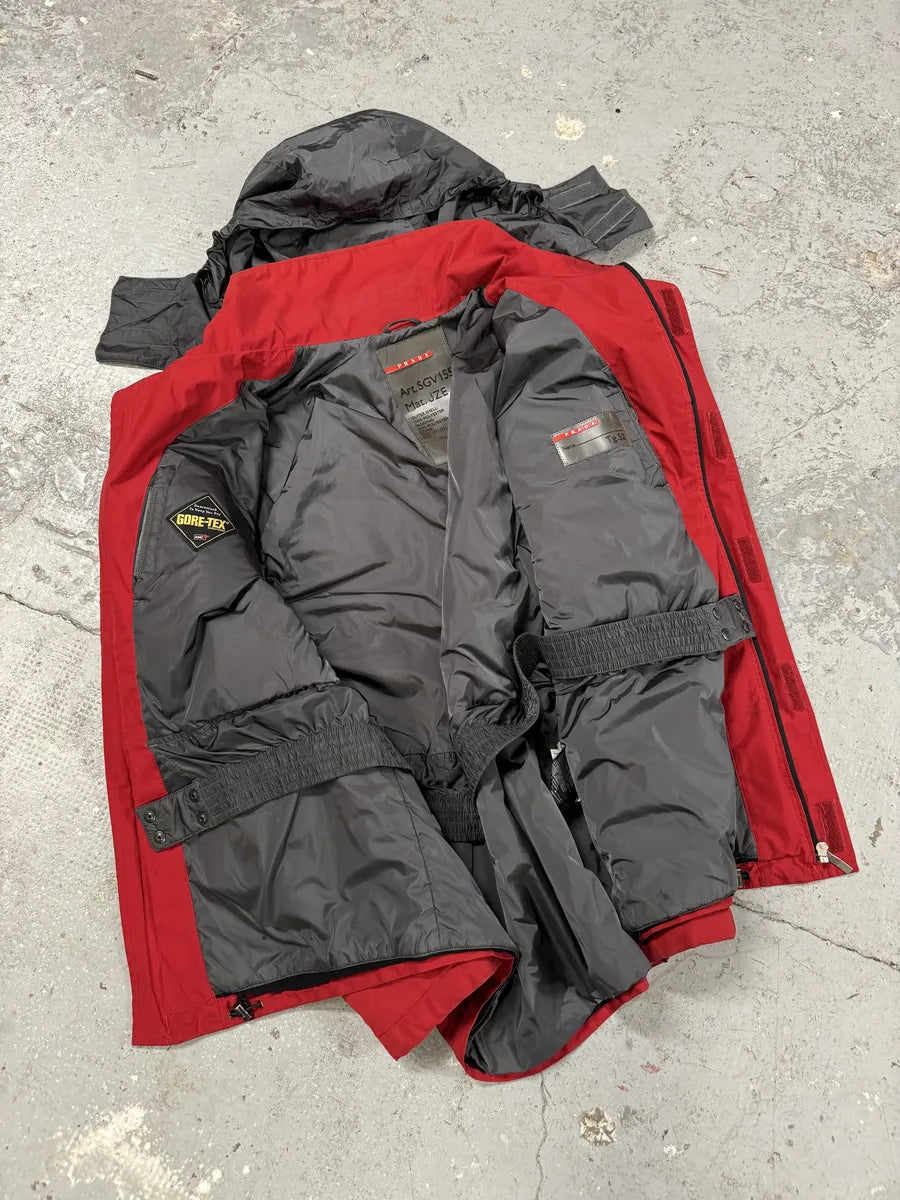 2000s Prada Linea Rossa Red Jacket (L) 9