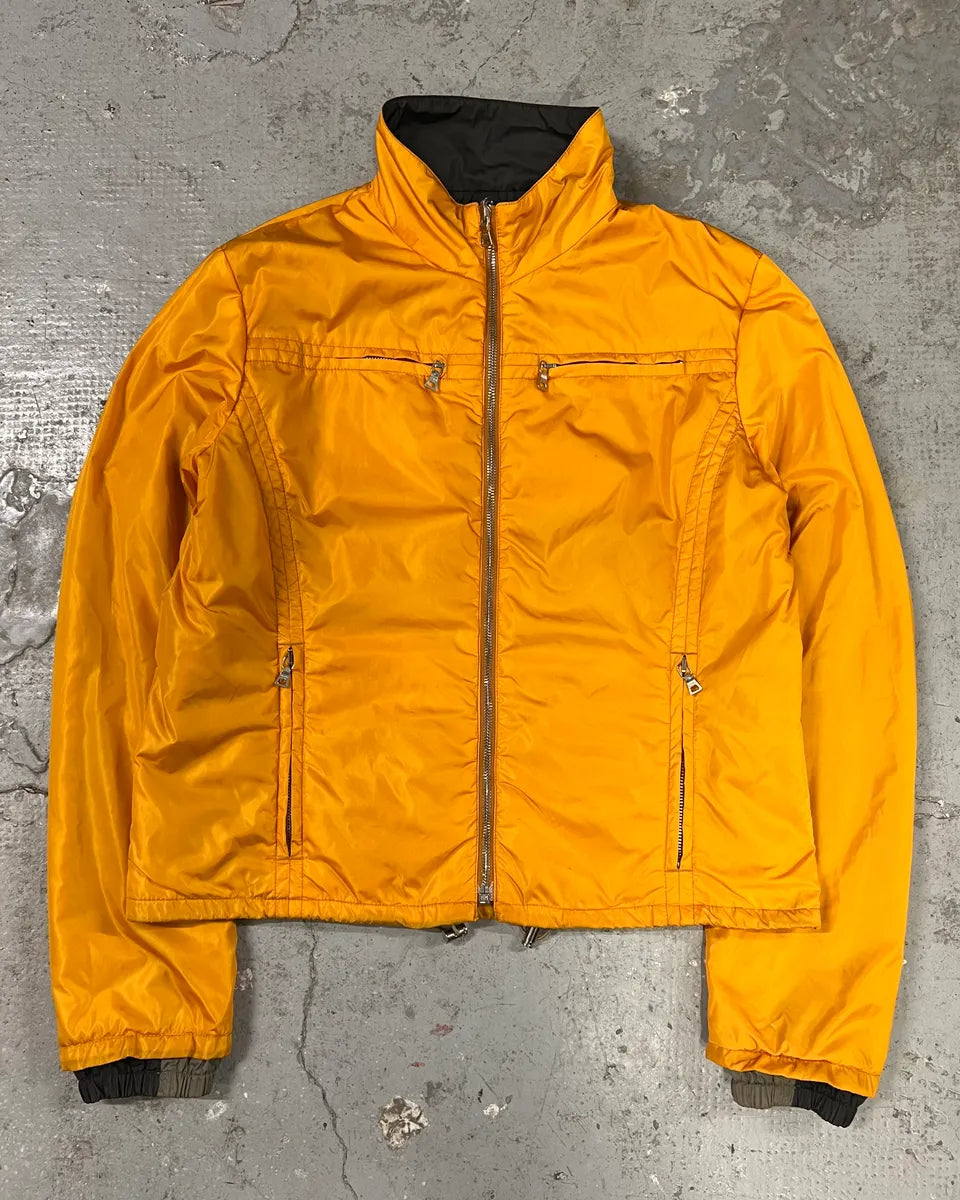2000s Prada Linea Rossa Reversible Nylon Orange Jacket (XS/S) 0
