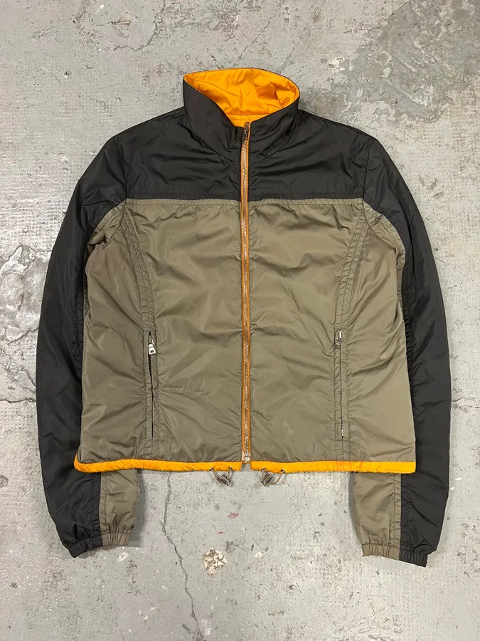 2000s Prada Linea Rossa Reversible Nylon Orange Jacket (XS/S) 1