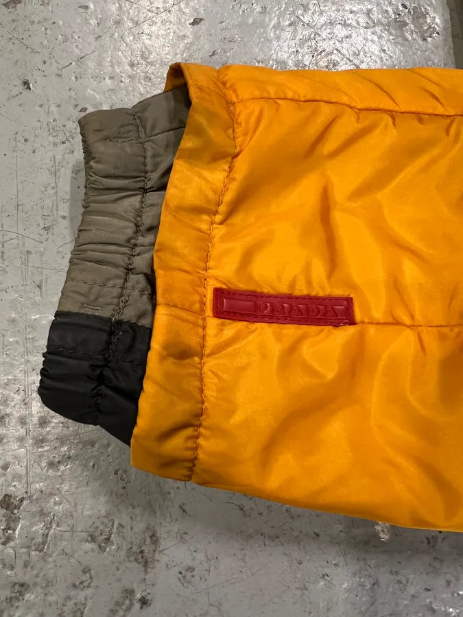 2000s Prada Linea Rossa Reversible Nylon Orange Jacket (XS/S) 8
