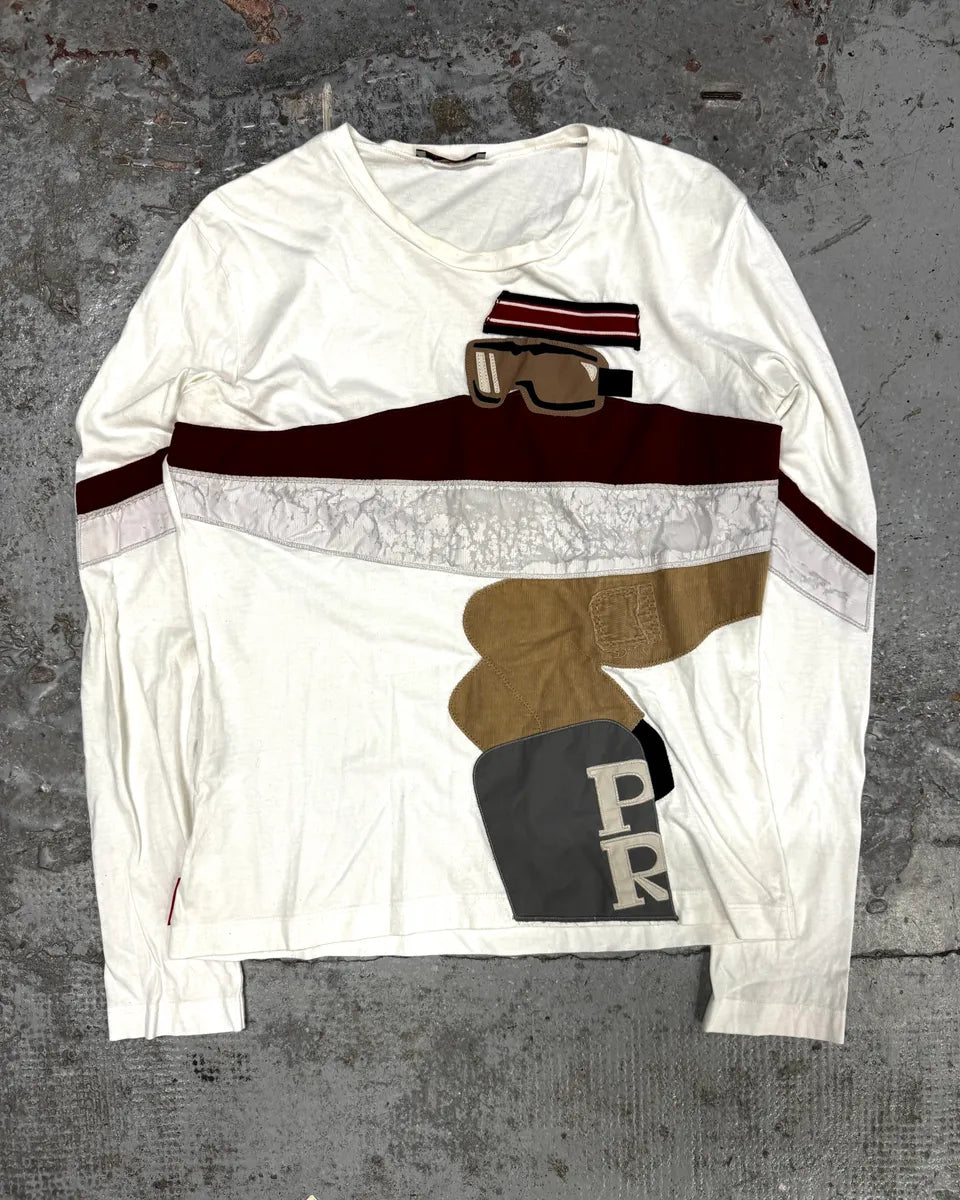2000s Prada Linea Rossa Ski White Longsleeves uMkSSzD 0