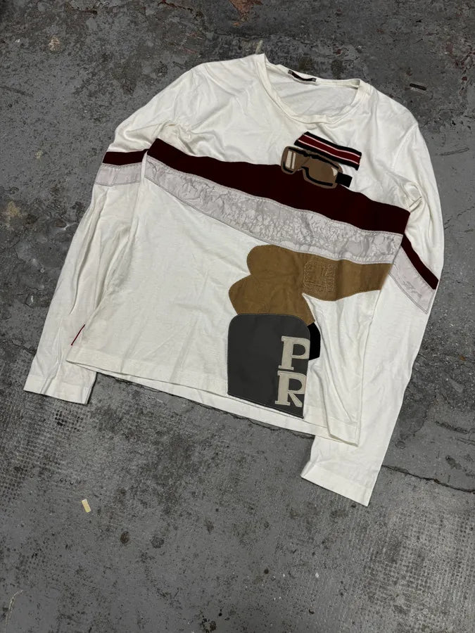 2000s Prada Linea Rossa Ski White Longsleeves uMkSSzD 2