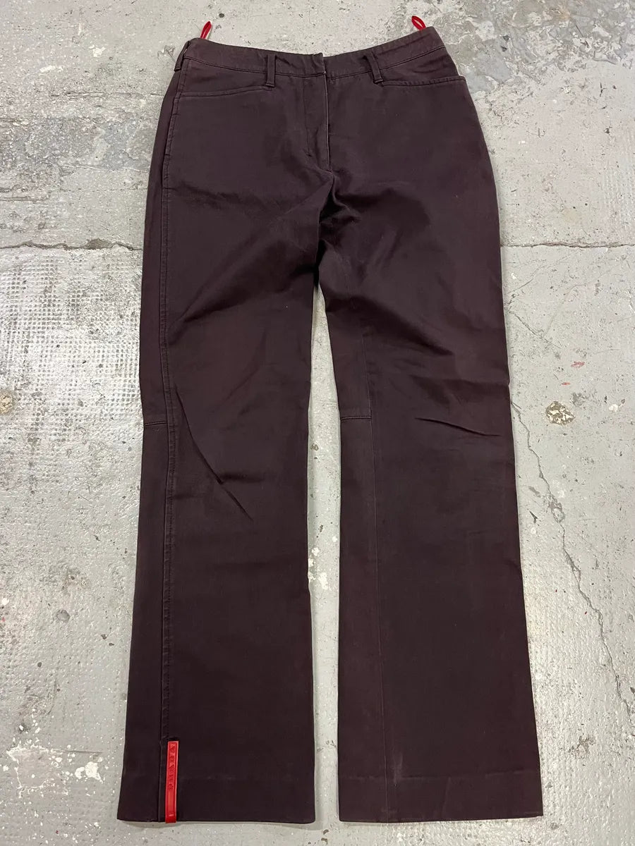 2000s Prada Linea Rossa Sport Brown Pants pzVUtea 0