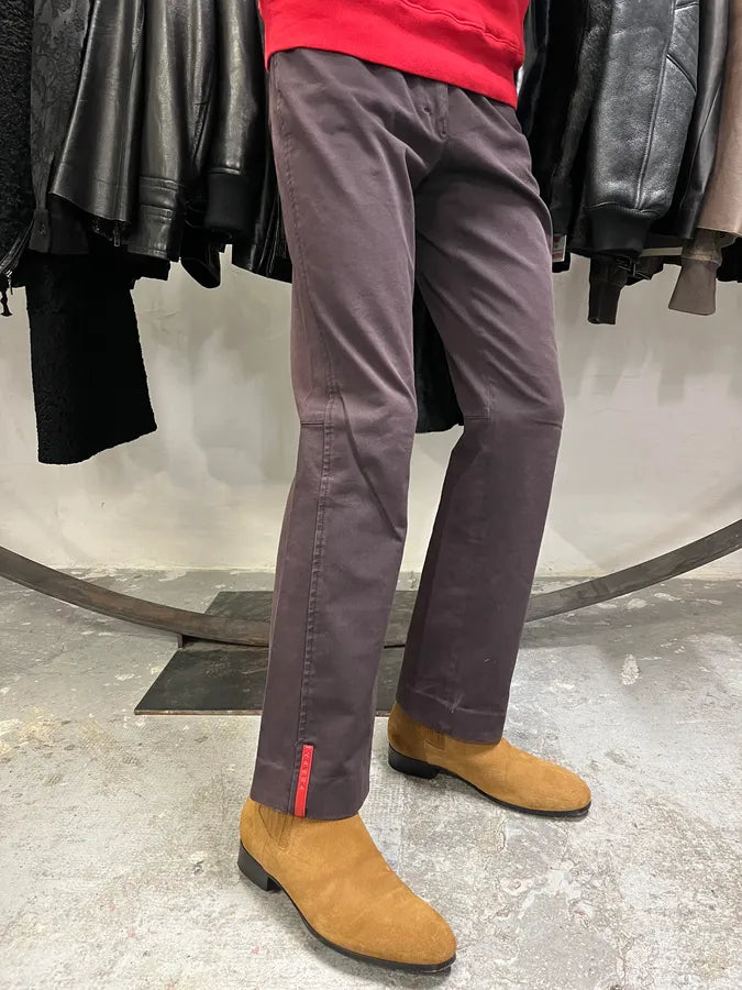2000s Prada Linea Rossa Sport Brown Pants pzVUtea 1