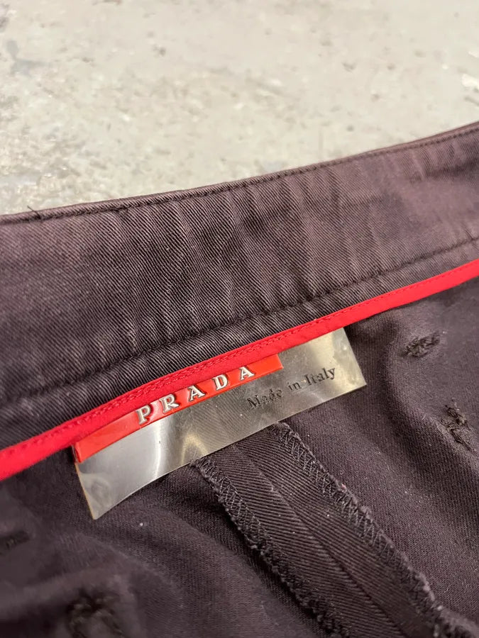 2000s Prada Linea Rossa Sport Brown Pants pzVUtea 10