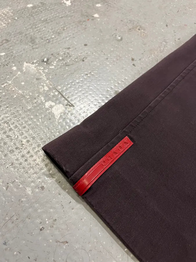 2000s Prada Linea Rossa Sport Brown Pants pzVUtea 5