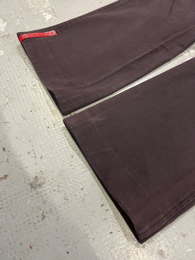 2000s Prada Linea Rossa Sport Brown Pants pzVUtea 6