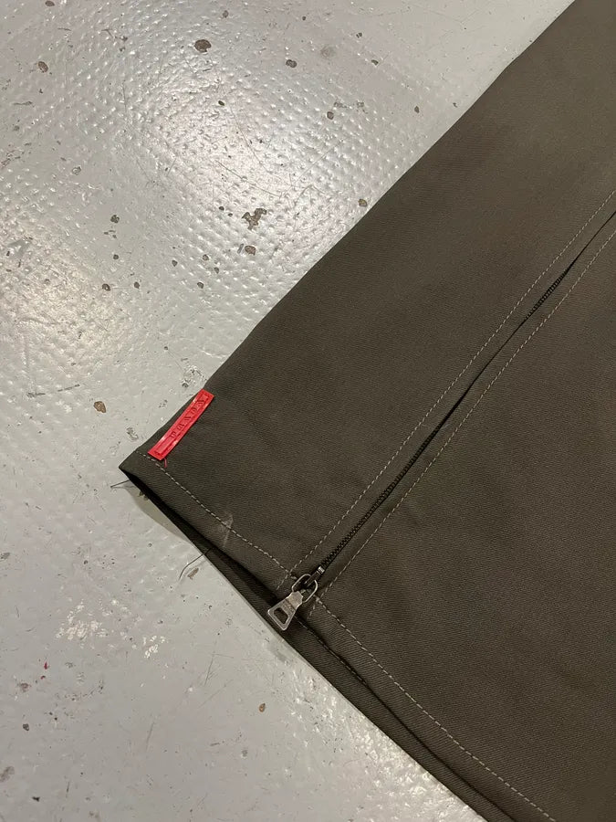 2000s Prada Linea Rossa Technical Khaki Skirt PdMSNsJ 6