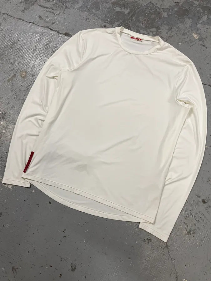 2000s Prada Linea Rossa White Longsleeves KzQDnJT 3