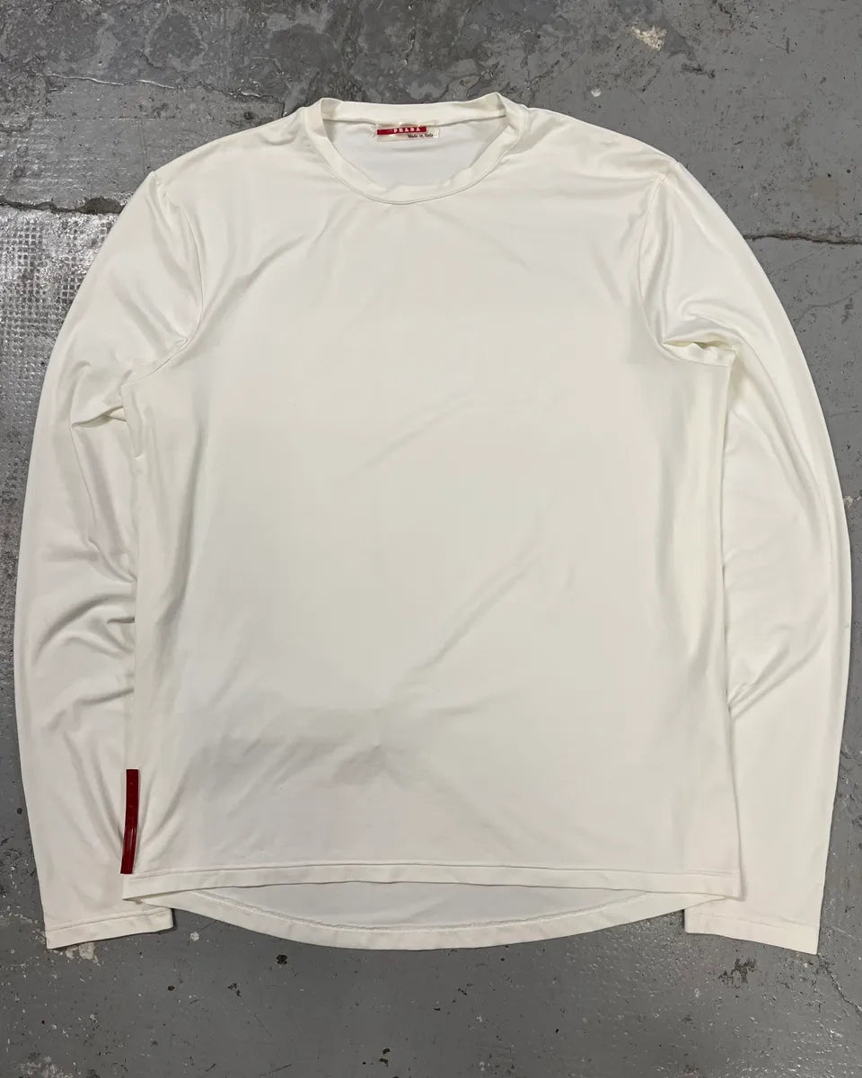 2000s Prada Linea Rossa White Longsleeves KzQDnJT 0