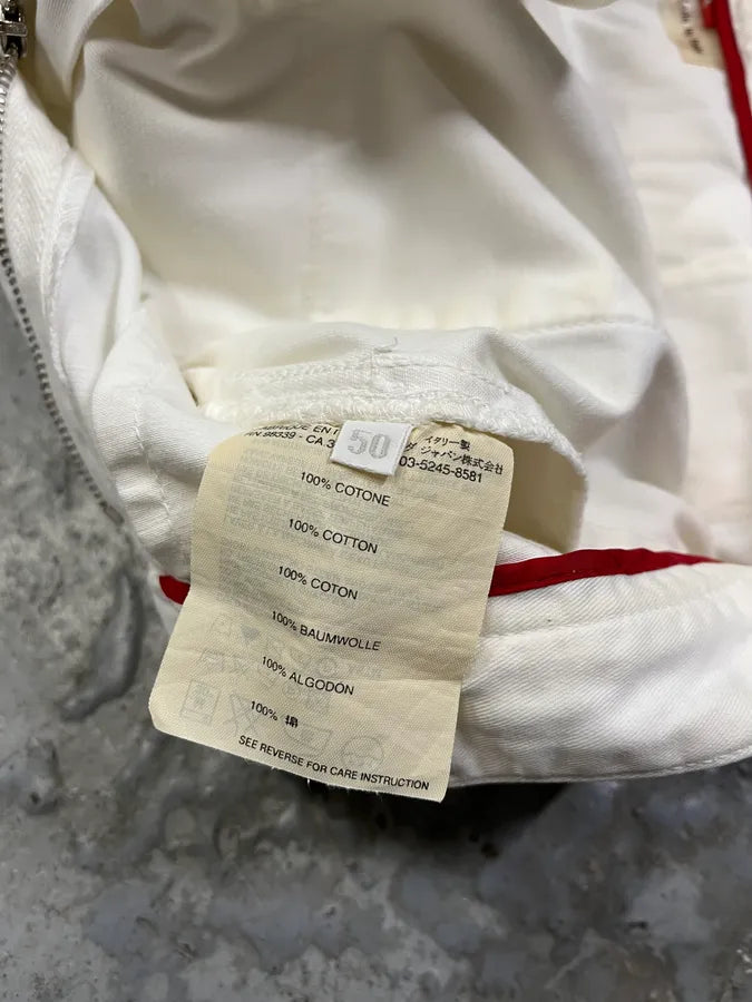 2000s Prada Linea Rossa White Sport Relaxed Large Pants (L) 6