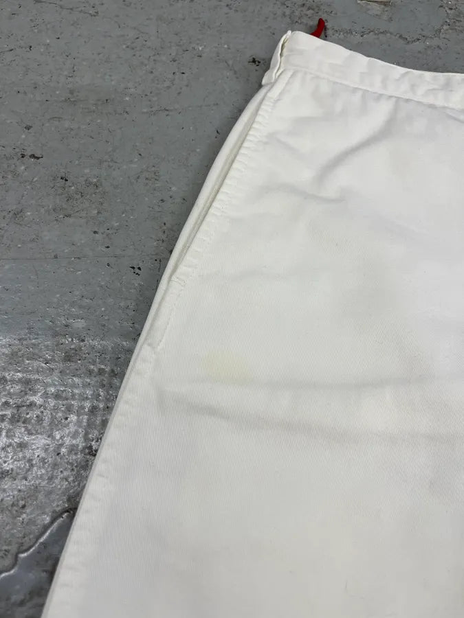 2000s Prada Linea Rossa White Sport Relaxed Large Pants (L) 8