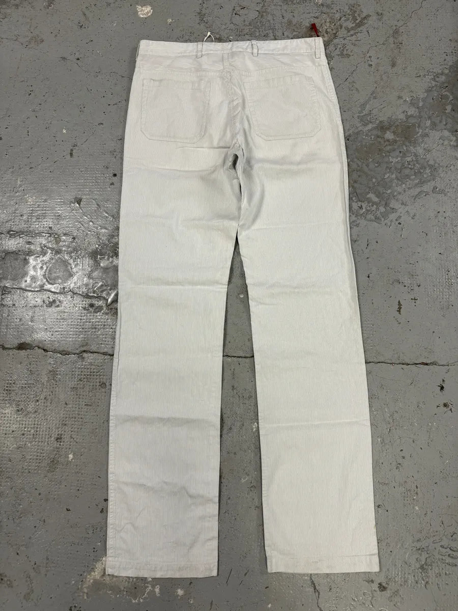 2000s Prada Linea Rossa White Striped Pants xYWzxyP 4