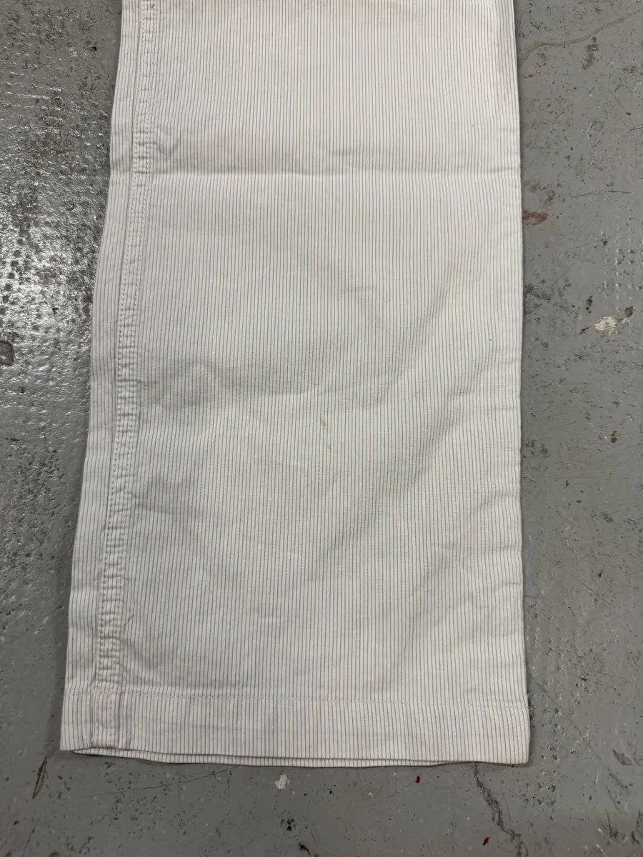 2000s Prada Linea Rossa White Striped Pants xYWzxyP 6