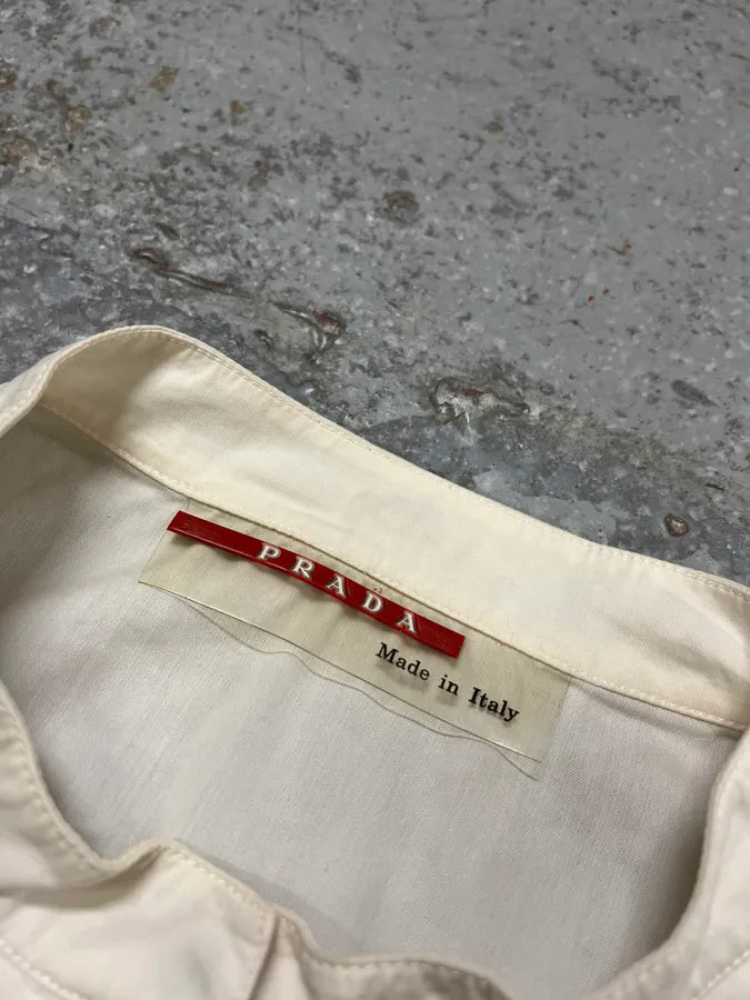 2000s Prada Linea Rossa White Tactical Vest Jacket McQlWJa 8