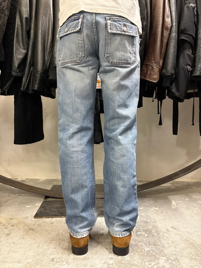 2000s Prada Loose Blue Denim Jeans chuChNe 3