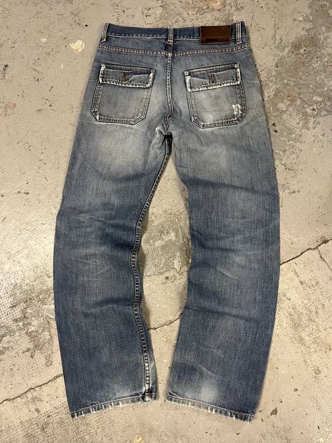 2000s Prada Loose Blue Denim Jeans chuChNe 6