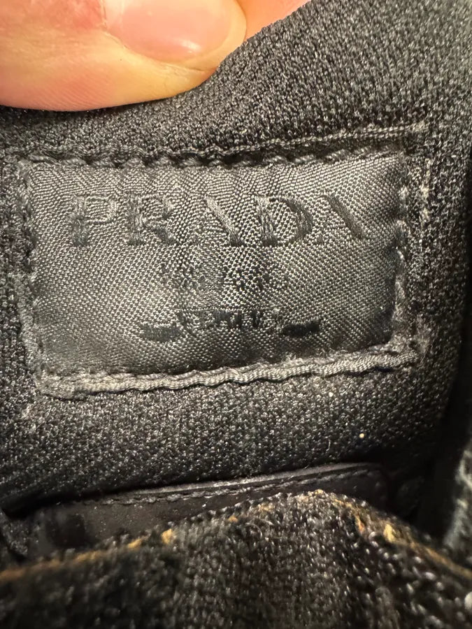 2000s Prada Low Leather Black Strap Boots (43eu/us9.5) 7